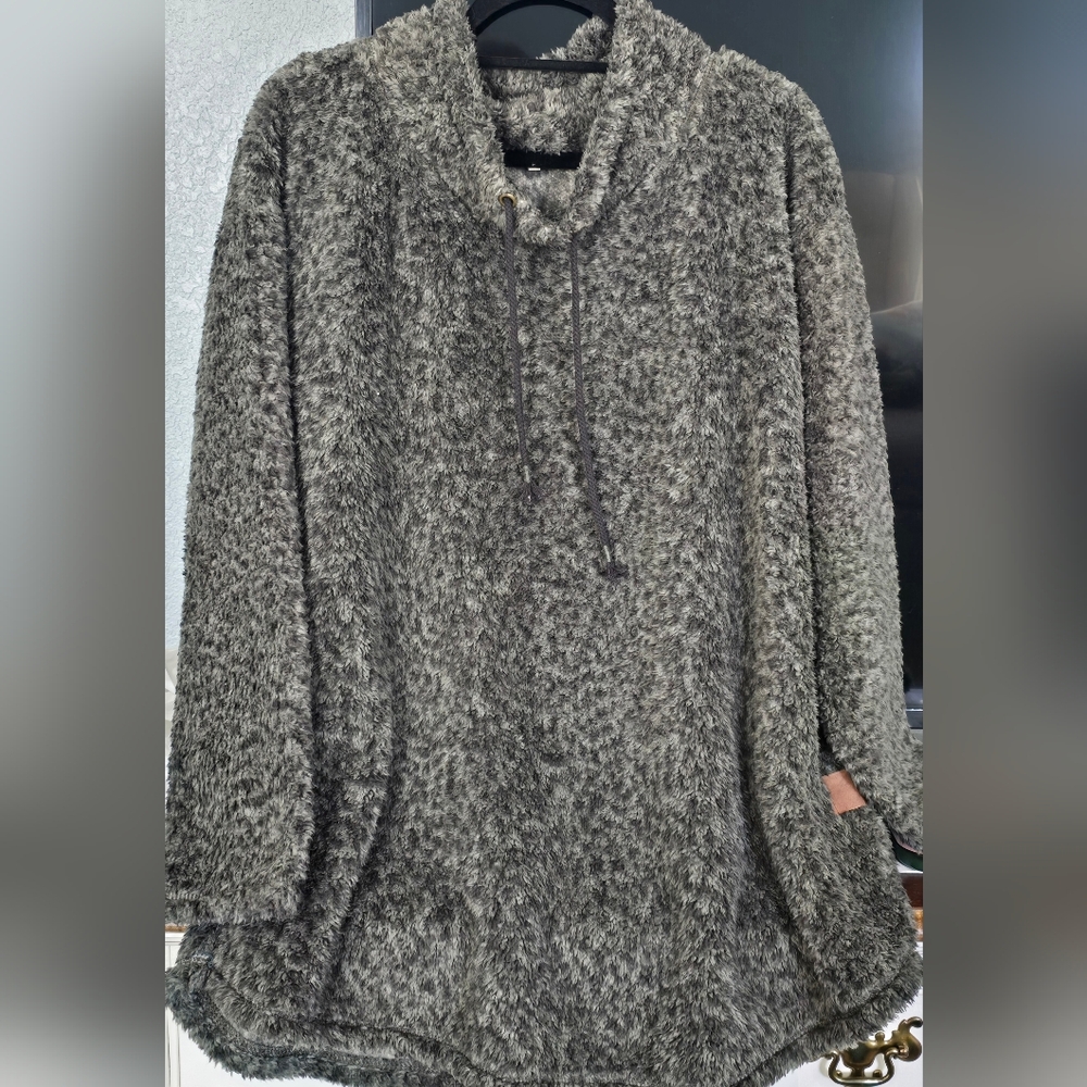 Maurices Hunter Green Cowl Neck Sherpa